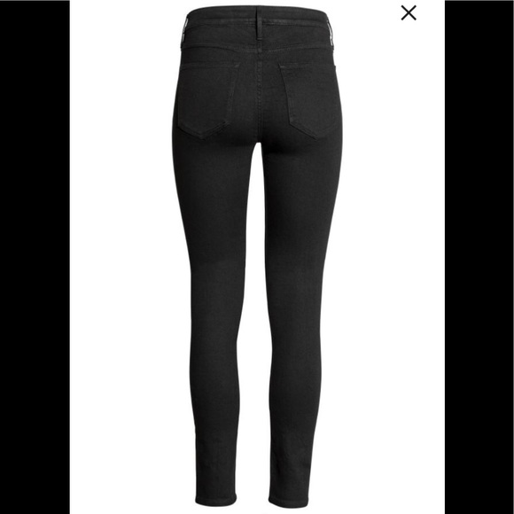 NWT H&M Black Denim Skinny Low Waist Jeans 26/30 - Picture 7 of 8